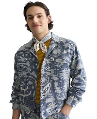Scotch & Soda Men's Delfts Blauw Jacquard Trucker Jacket