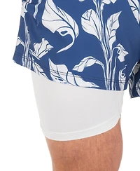 Hurley Men's Regular-Fit Floral Print Swim Shorts