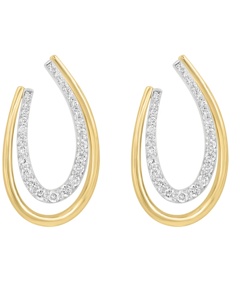 Effy Collection Diamond (1-1/8 ct. t.w.) Earrings in 14k Two-Toned Gold