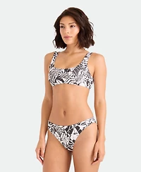 Volcom Women's Tropical Print Reversible Scoop Neck Bikini Top