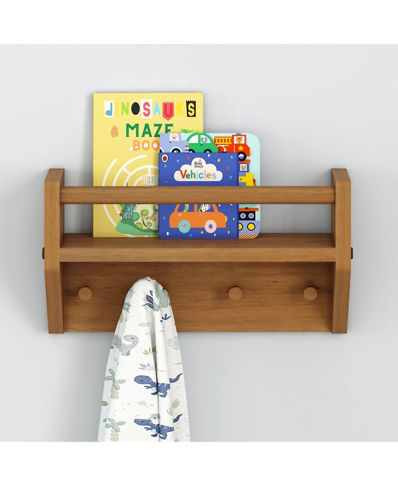 Max and Lily Wall Shelf with Pegs