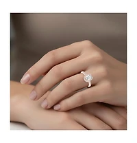 Sterling Silver Asscher-cut Cubic Zirconia Ring