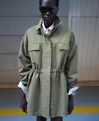 Mango Women's Oversized Denim Parka