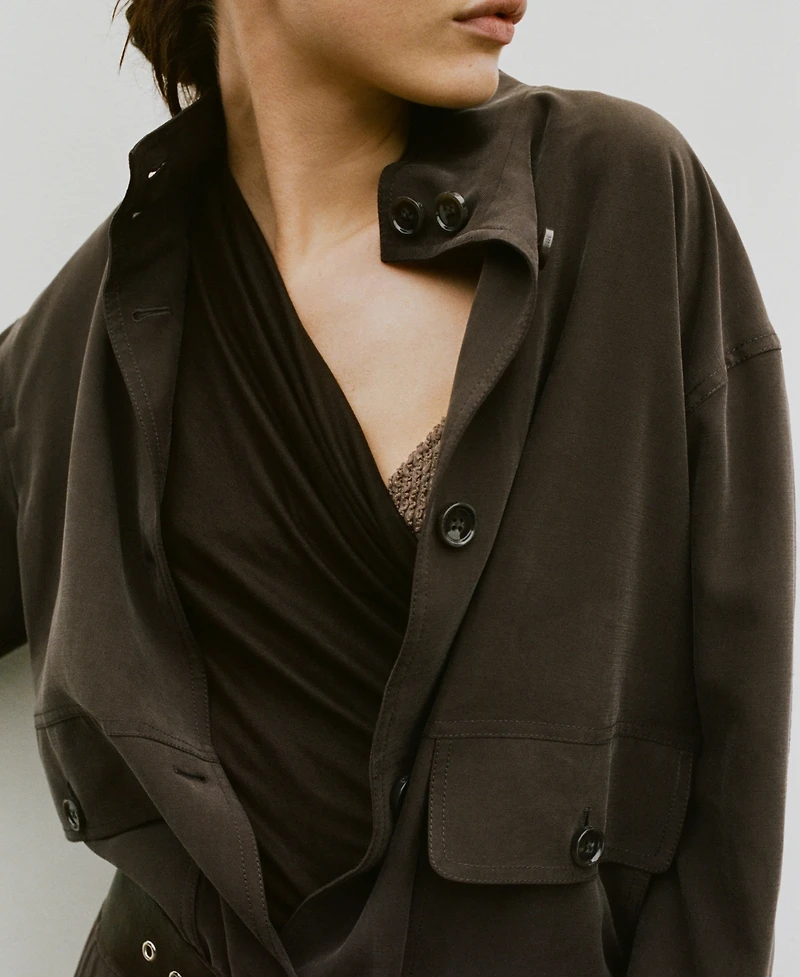Mango Women's Pockets Oversized Jacket