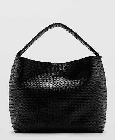 Mango Women's Medium-Sized Braided Bucket Bag
