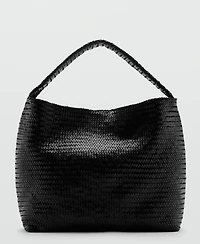 Mango Women's Medium-Sized Braided Bucket Bag