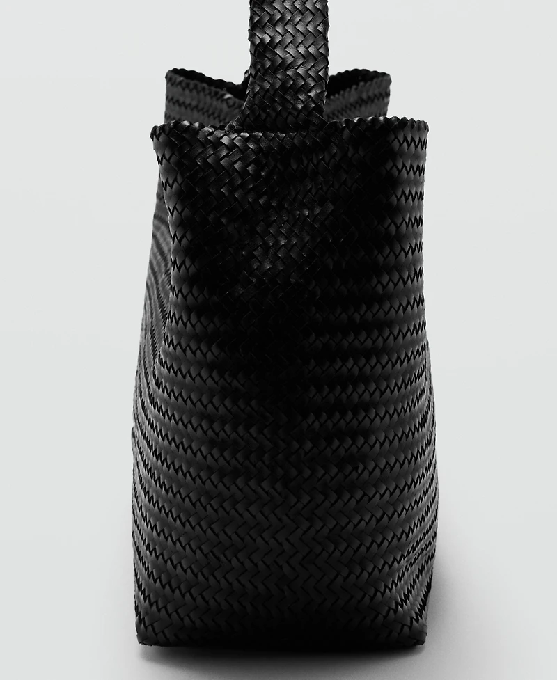 Mango Women's Braided Bucket Bag