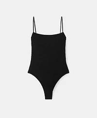 Mango Women's Straps Textured Swimsuit