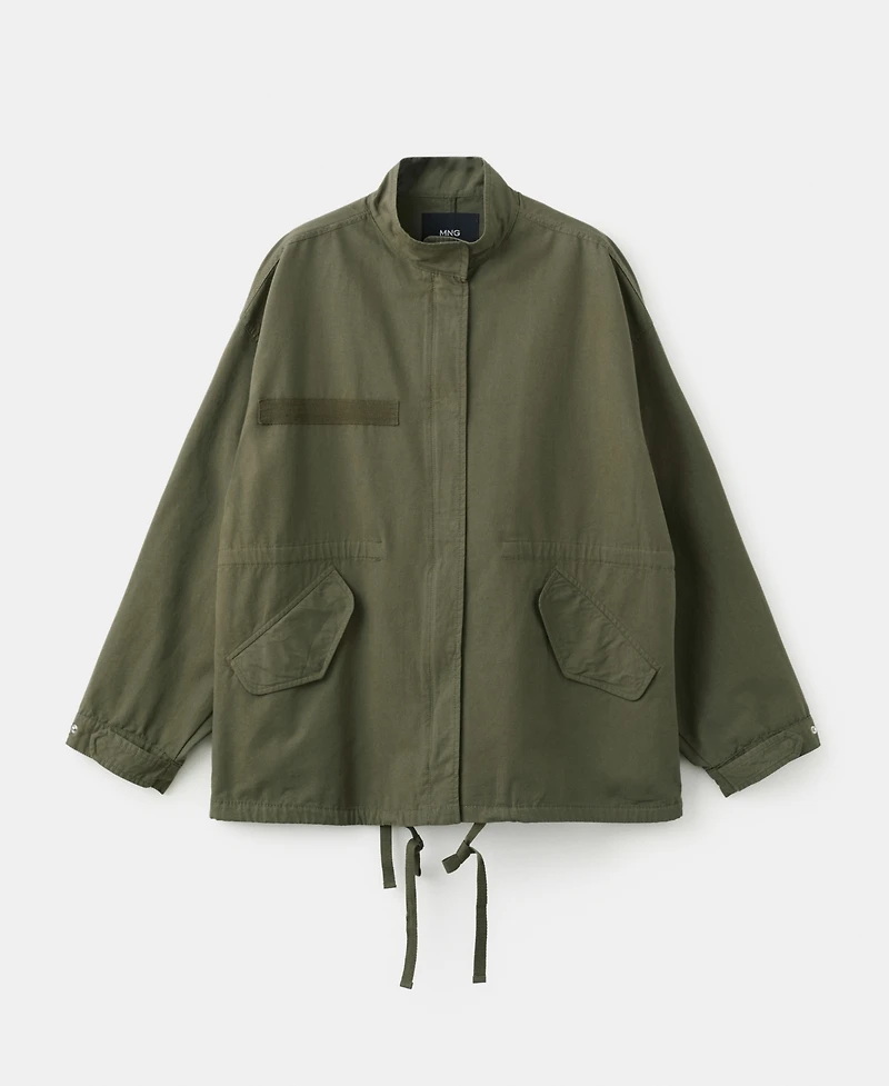 Mango Women's Pockets Cotton Jacket