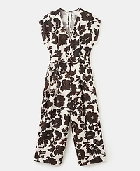 Mango Women's Floral Print Belted Jumpsuit