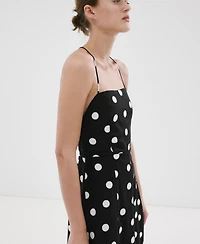 Mango Women's Lyocell Polka Dot Dress
