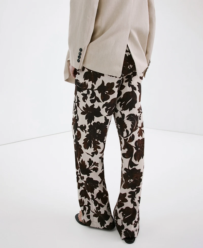 Mango Women's Floral Print Pants