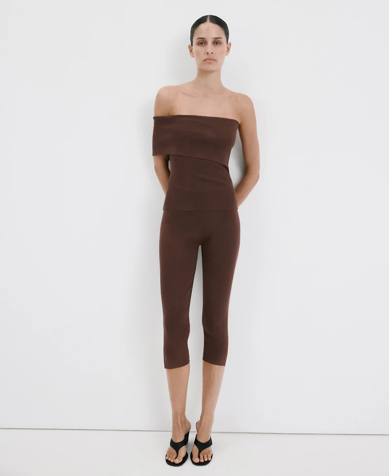 Mango Women's Slit Hem Leggings