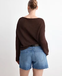 Mango Women's Straight Denim Shorts