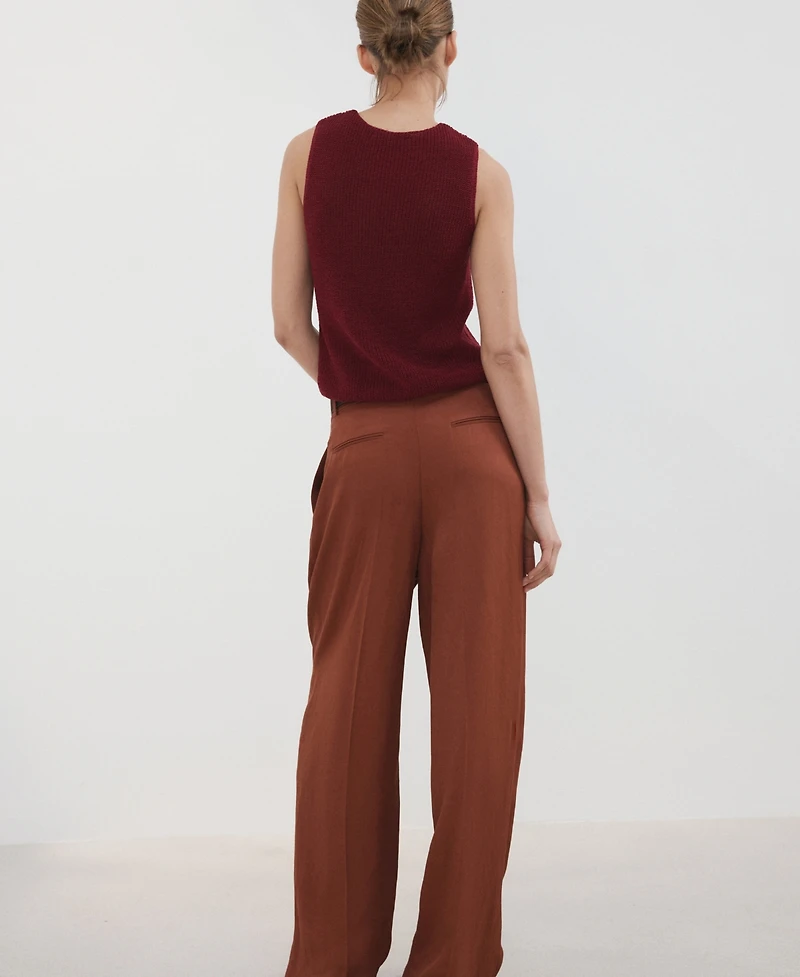 Mango Women's Knitted Wrap Top