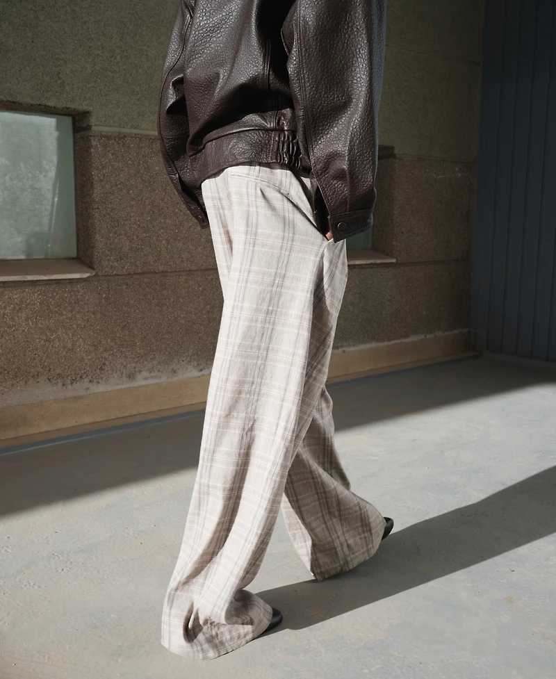 Mango Women's Check Pleated Pants
