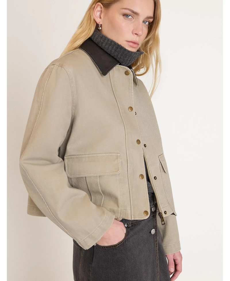 Whistles Women's Womne's Casual Contrast Collar Jacket