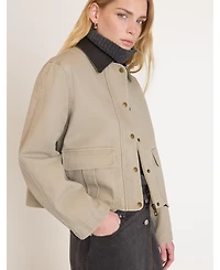 Whistles Women's Womne's Casual Contrast Collar Jacket