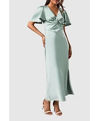 Oasis Women's Angel Sleeve Midi Bridesmaid Dress