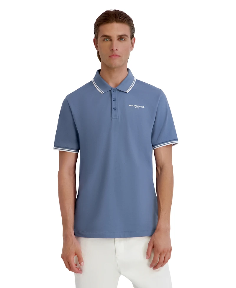 Karl Lagerfeld Paris Men's Short-Sleeve Polo Shirt