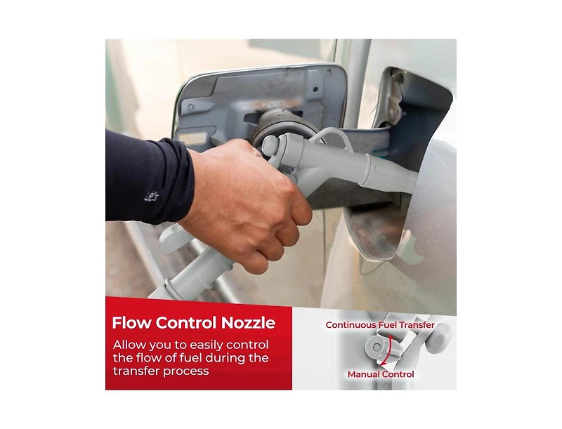 Sugift Portable Fuel Transfer Pump with Flow Control Nozzle
