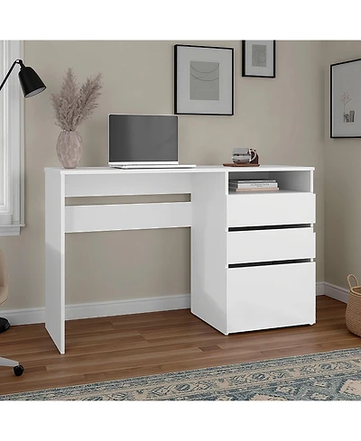 Fm Furniture Louisiana Writing Computer Desk, Three Drawers