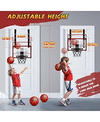 HopeRock Indoor Basketball Hoop for Kids, Over The Door Mini Basketball Hoops, with Led Light, Scoreboard, Birthday Toys Gifts