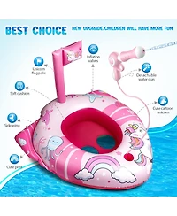 HopeRock Unicorn Pool Floats for Toddlers and Kids, with Water Gun, Pool Toys for Old Girls