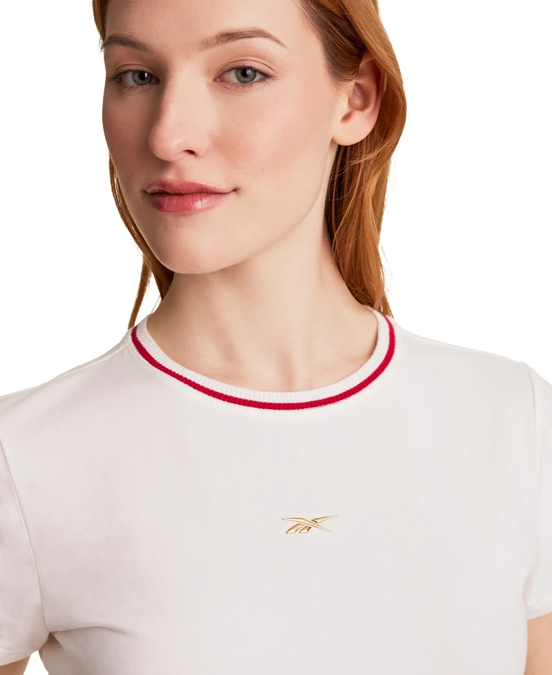 Reebok Women's Short-Sleeve Crewneck Fitted T-Shirt