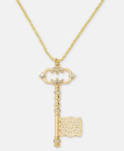 lonna & lilly Crystal Key 38" Pendant Necklace