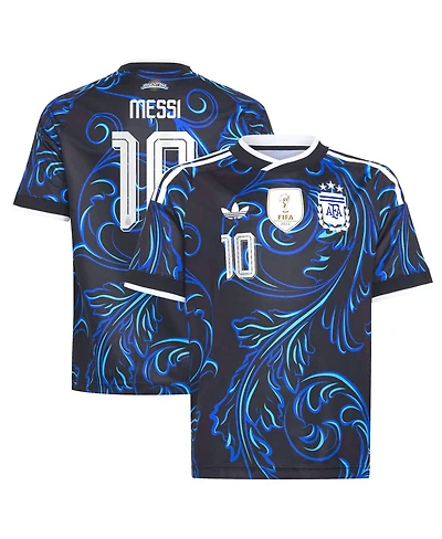 Adidas Big Boys and Girls Lionel Messi Black Argentina National Team 2026 Away Replica Jersey
