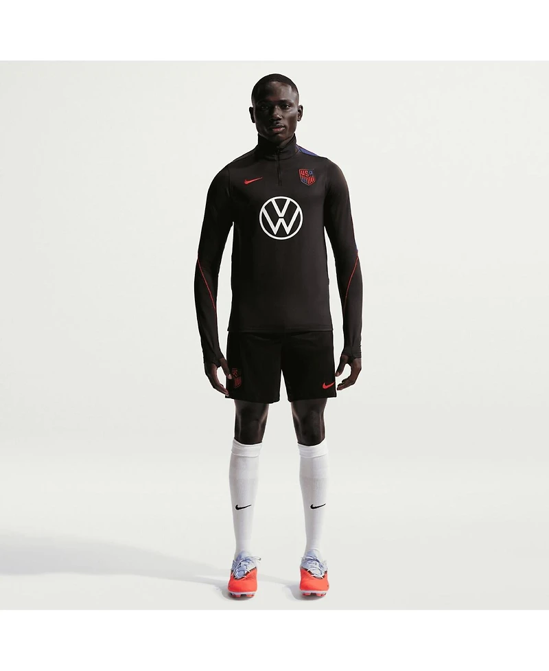 Nike Men's Black Usmnt 2026 Strike Dri-fit Quarter-Zip Long Sleeve Drill Sweatshirt