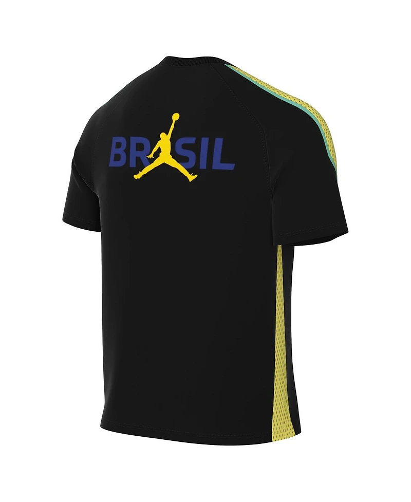 Jordan Men's Black Brazil National Team Dri-fit Drill Top
