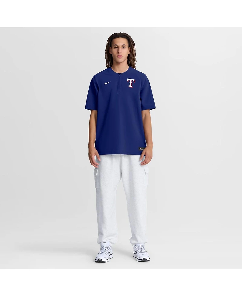 Nike Men's Royal Texas Rangers Authentic Collection Dri-fit Quarter-Zip Windshirt