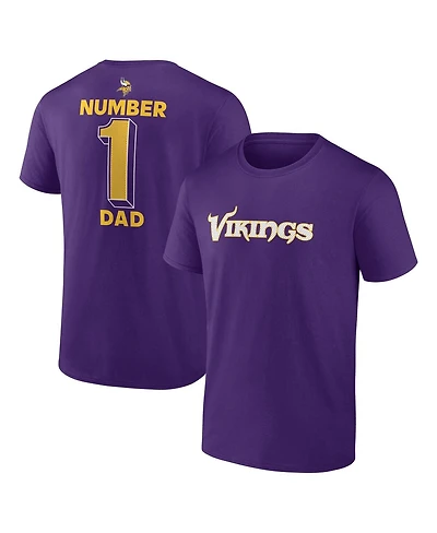 Logo Athletic Men's Logo Athletic Purple Minnesota Vikings 1 Dad Jersey T-Shirt