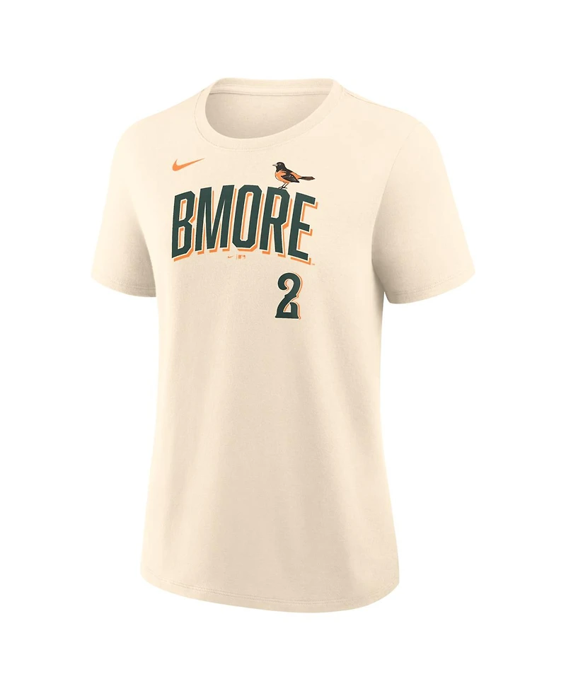 Nike Women's Gunnar Henderson Cream Baltimore Orioles 2026 City Connect Name Number T-Shirt