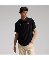 Nike Men's Black Arizona Diamondbacks Authentic Collection Striped Victory Dri-fit Polo Shirt