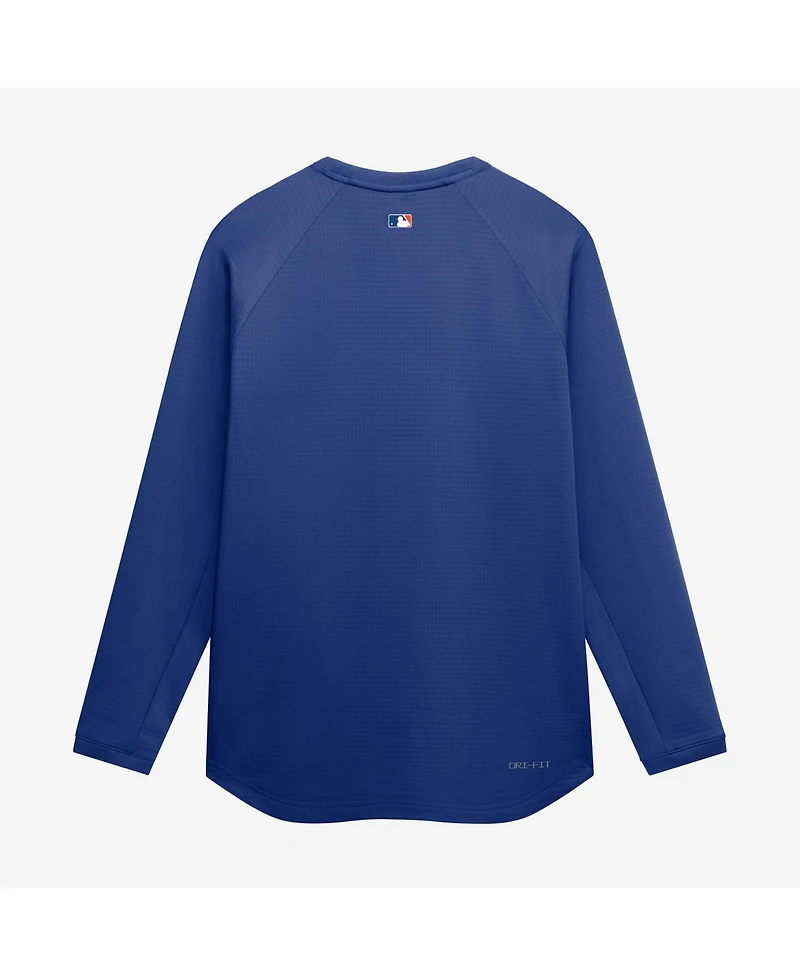 Nike Men's Royal New York Mets Authentic Collection Raglan Dri-fit Sweatshirt