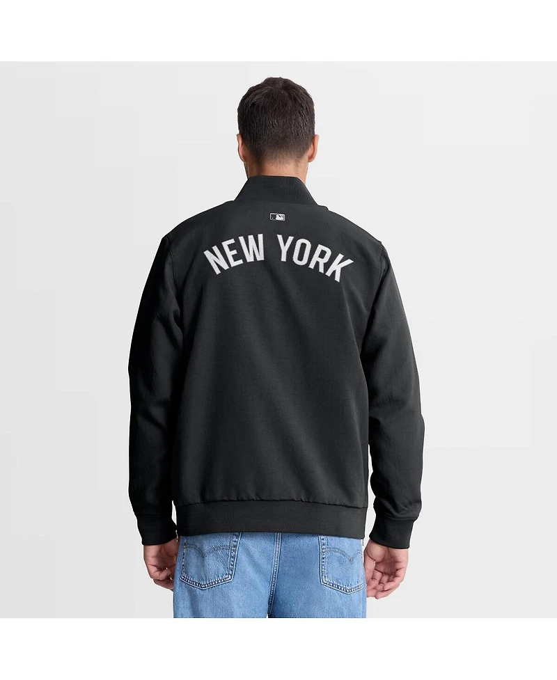 Nike Men's Black New York Yankees Authentic Collection Dugout Relaxed Full-Zip Bomber Jacket