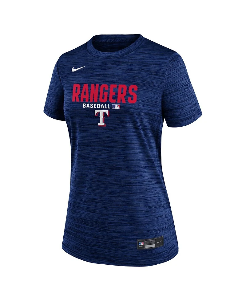 Nike Women's Royal Texas Rangers Authentic Collection Velocity Dri-fit T-Shirt
