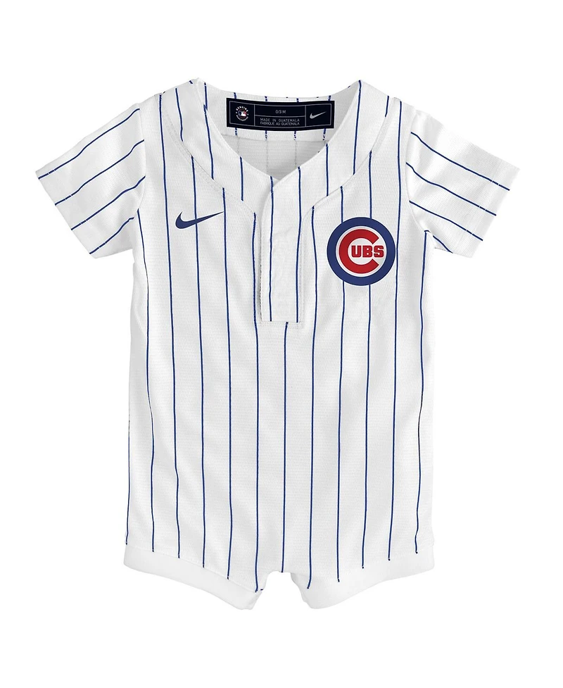 Nike Baby Boys and Girls White Chicago Cubs Home Replica Romper Jersey