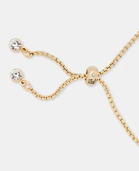 Karl Lagerfeld Paris Orchid & Imitation Pearl Logo Slider Bracelet