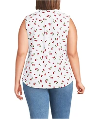 Lands' End Plus No Iron Sleeveless Shirt