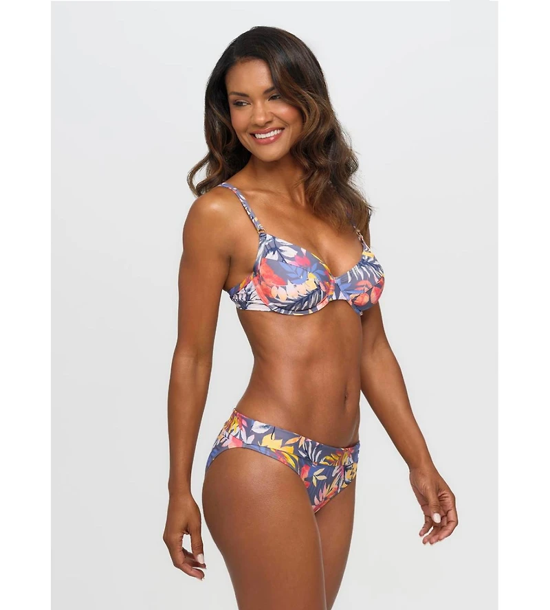 Lascana Women's Tropical Print Underwire Bikini Swimsuit Top Bra Sizing