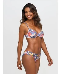 Tropical Print Underwire Bikini Top Bottom