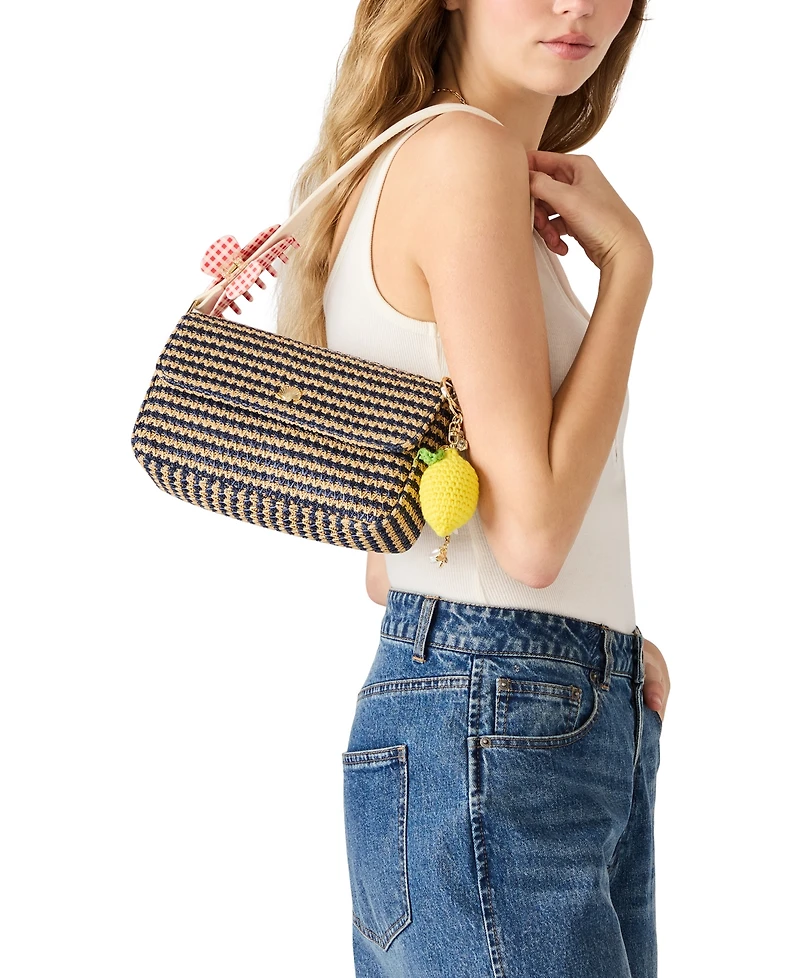 Madden Girl Alanna Straw Small Shoulder Handbag