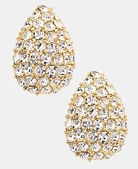 Givenchy Pave Pear-Shape Stud Earrings