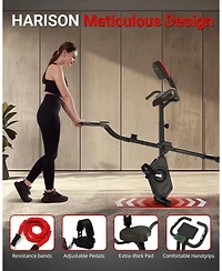 Harison Adjustable Magnetic Exercise Bike for Home, 380 lbs Capacity with App