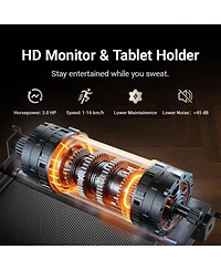 Harison Incline Treadmill for Home, 3.0HP, 300 lbs Capacity, Bluetooth App (Hrm-T101S)