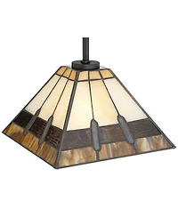 Robert Louis Tiffany Estele Wide Art Glass Mini Pendant Light